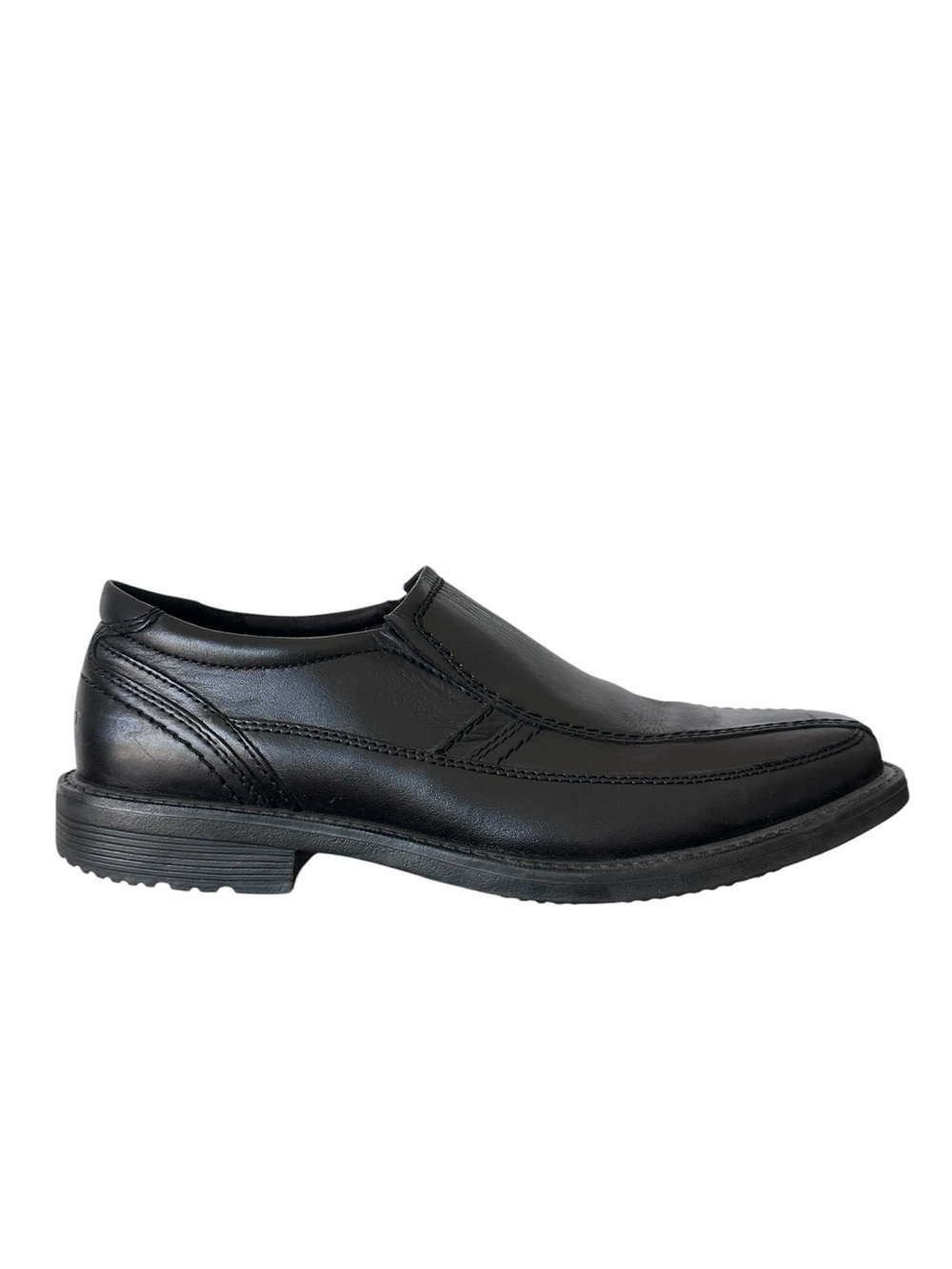 Rockport Men's Charles Road Slip-On Loafer Black Leather Square Toe Size 9.5